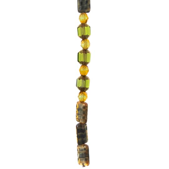 Autumn Green Czech Glass Bead Mix, 11mm by Bead Landing&#x2122;